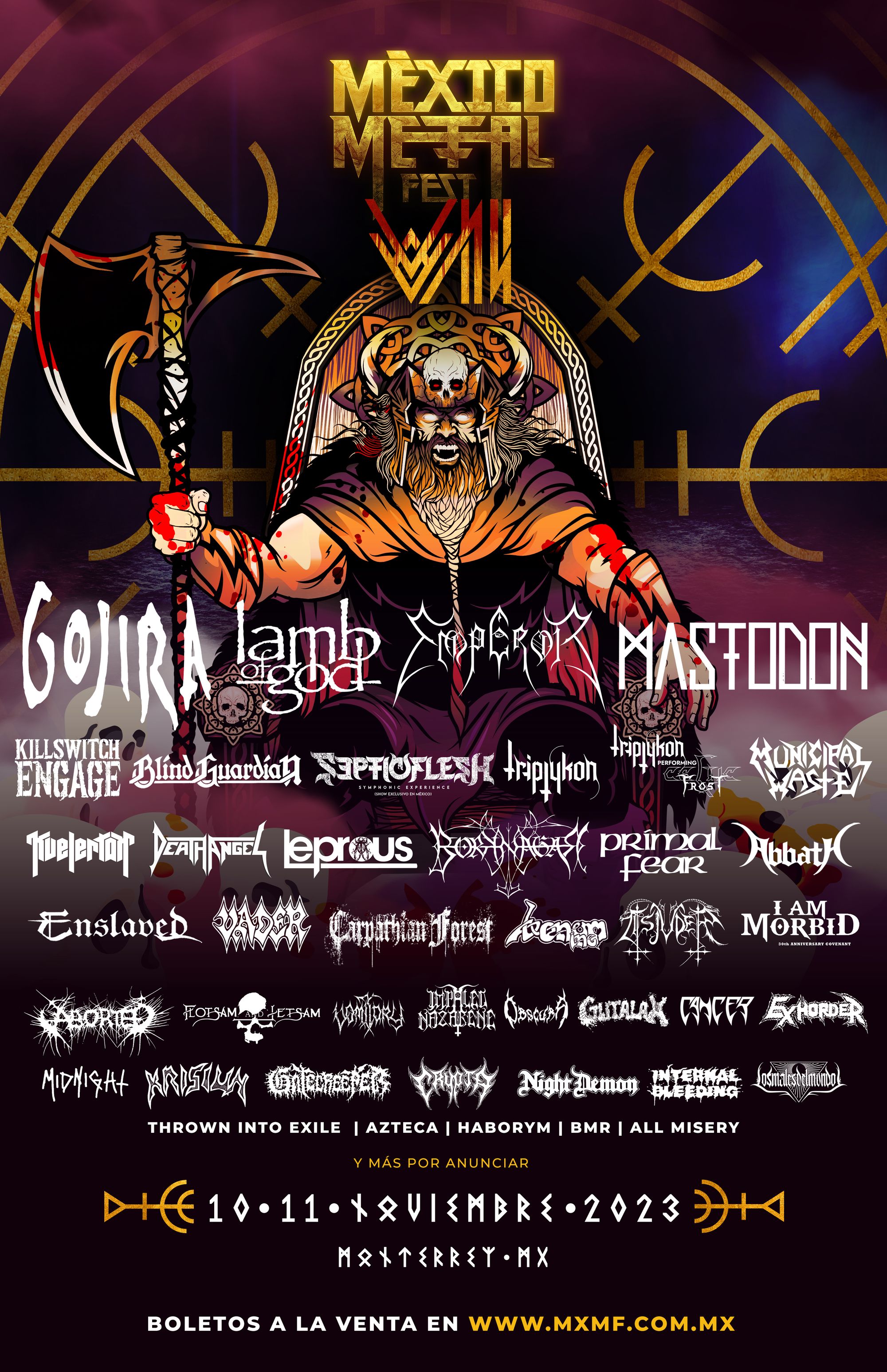 The Mega Monsters Tour arrives at Mexico Metal Fest
