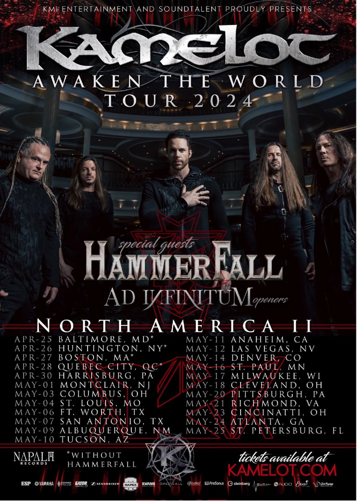 hammerfall north american tour