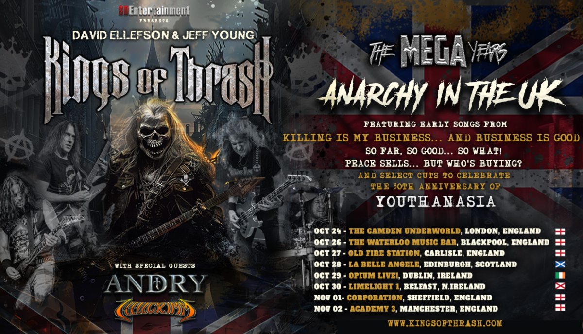 Kings Of Thrash Announce "Anarchy in the UK" Tour Featuring David